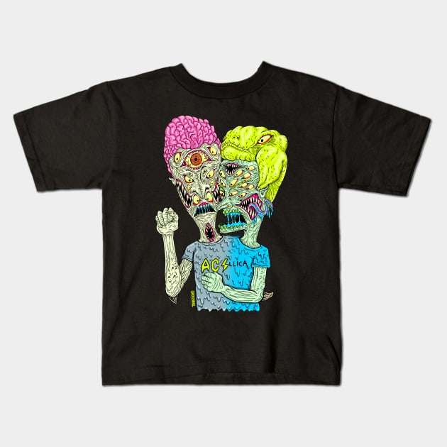 Metal Monsters Kids T-Shirt by Robisrael